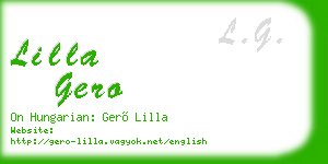 lilla gero business card